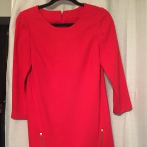 J.Crew double zip shift red dress!